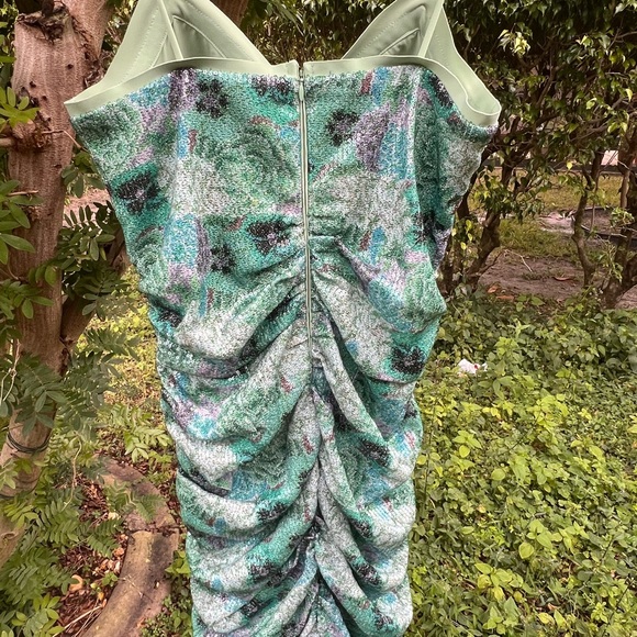 Chiara Boni Mint Green Ruched Dress - Picture 4 of 6